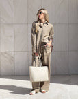 PANTALONE IN LINO VISCOSA MISTRAL CAMEL