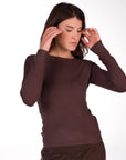 GIROCOLLO MARA IN MAGLIA FINE CHOCO