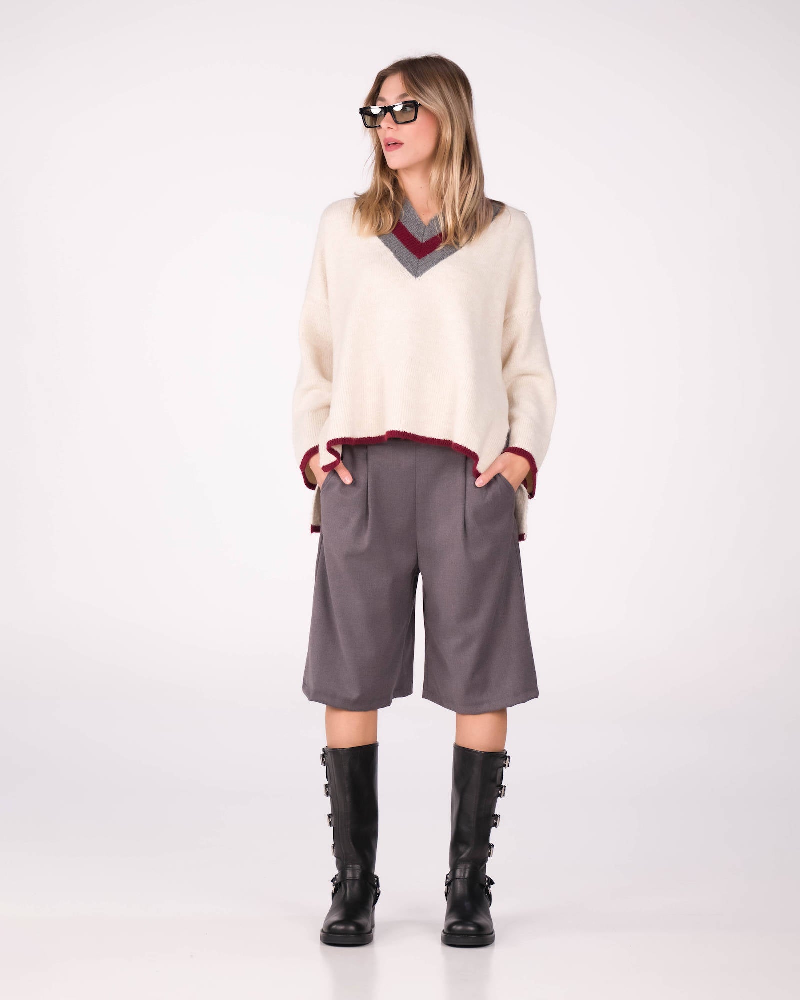 PULL ELIZA CALCE VINO GRIGIO
