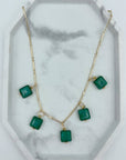 COLLANA SOTTILE CON PENDENTI SMERALDO