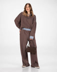PANTALONE ORLANDO MARRONE CELESTE