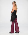 PANTALONE ECOPELLE PETER BORDEAUX