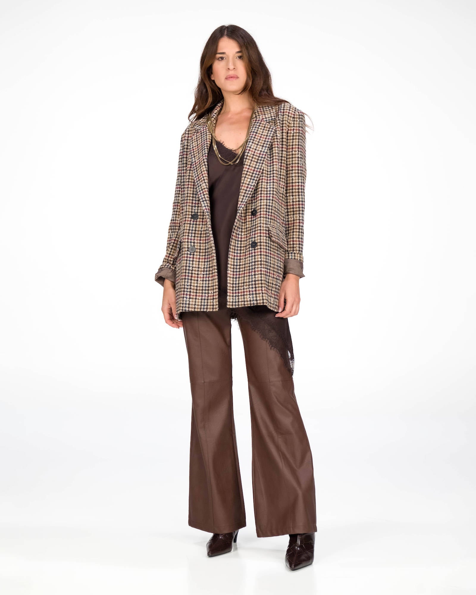 GIACCA CAPPOTTO CHECK OVER ALPINO