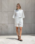 COMPLETO PAROS SHORT BIANCO