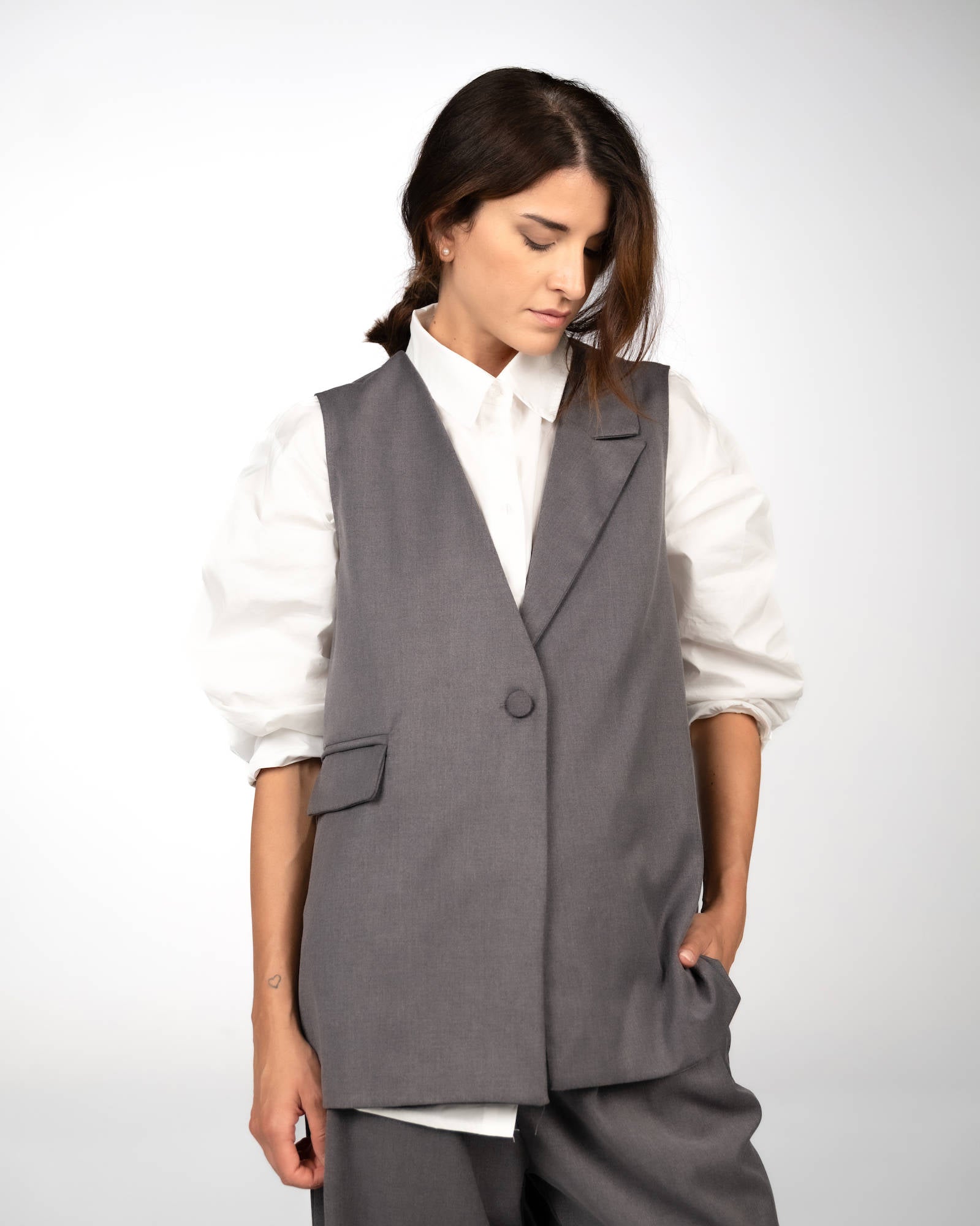 GILET HENRI GRIGIO