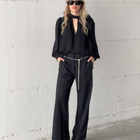 BLUSA IN GEORGETTE EUDORA NERO