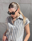CAMICIA PSL COTONE E LINO RIGA NAVY