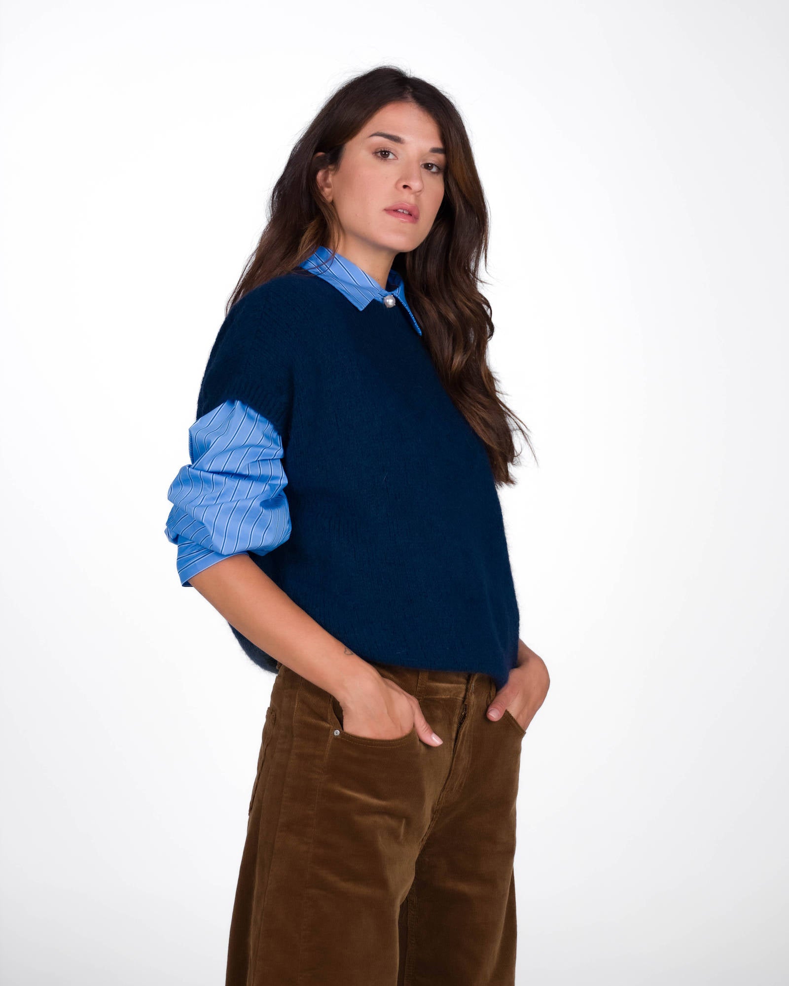 MAGLIA SENZA MANICHE ALICE BLU NAVY
