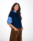 MAGLIA SENZA MANICHE ALICE BLU NAVY