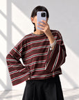 T-SHIRT MANICA AMPIA MORO ROSSO NERO
