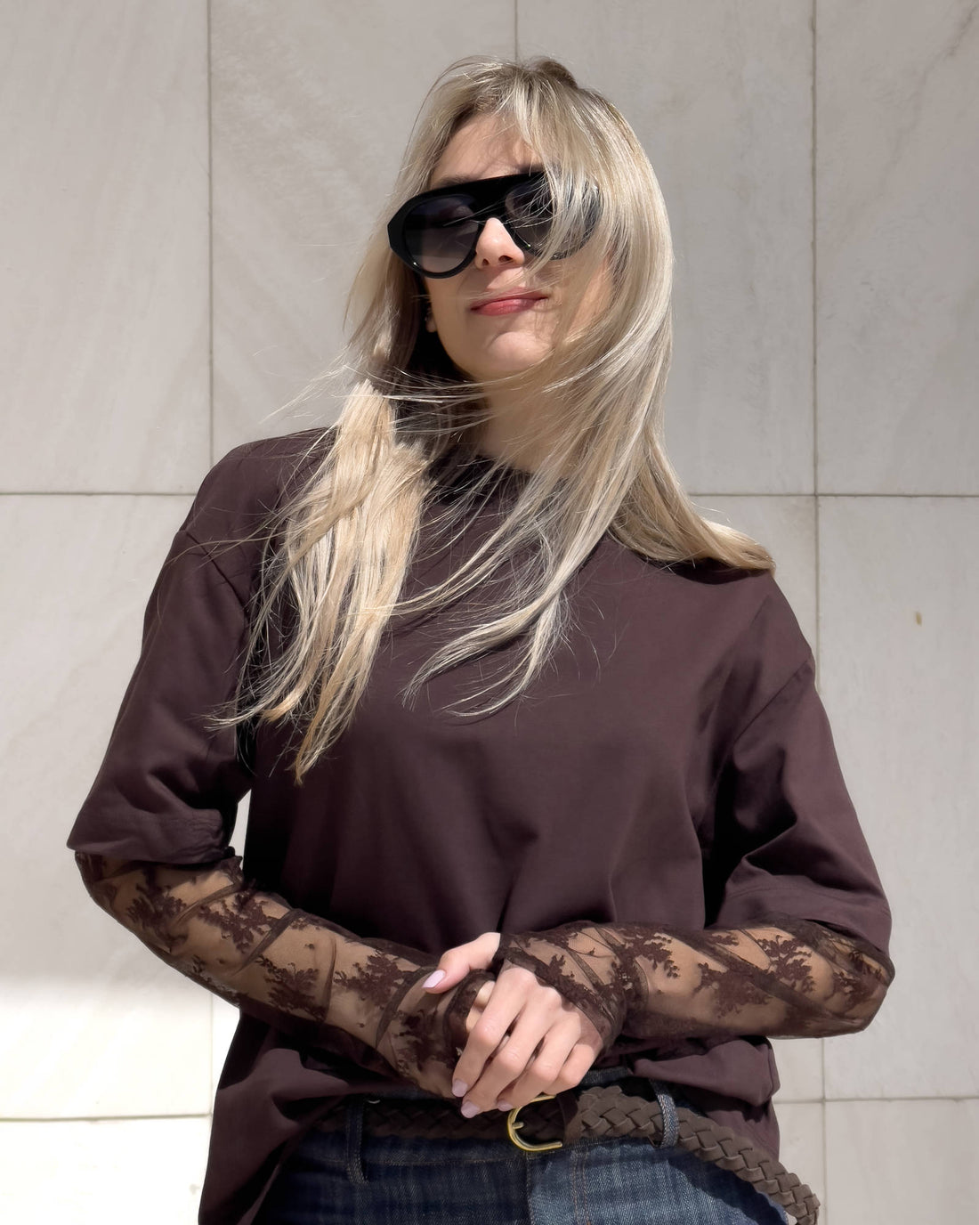 T-SHIRT PARFAIT CON PIZZO CHOCO
