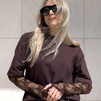 T-SHIRT PARFAIT CON PIZZO CHOCO
