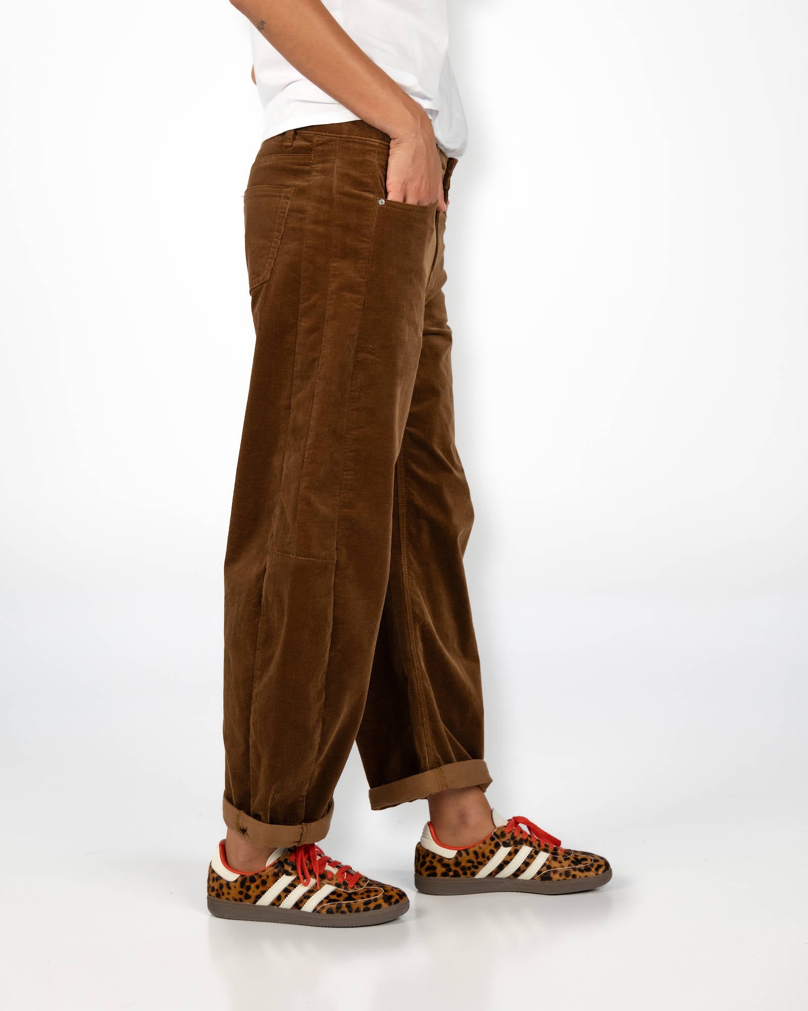 PANTALONE VELLUTO IRISH CACAO