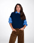 MAGLIA SENZA MANICHE ALICE BLU NAVY