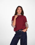 MAGLIA SENZA MANICHE ALICE BORDEAUX