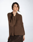 MAGLIA POP MARRONE