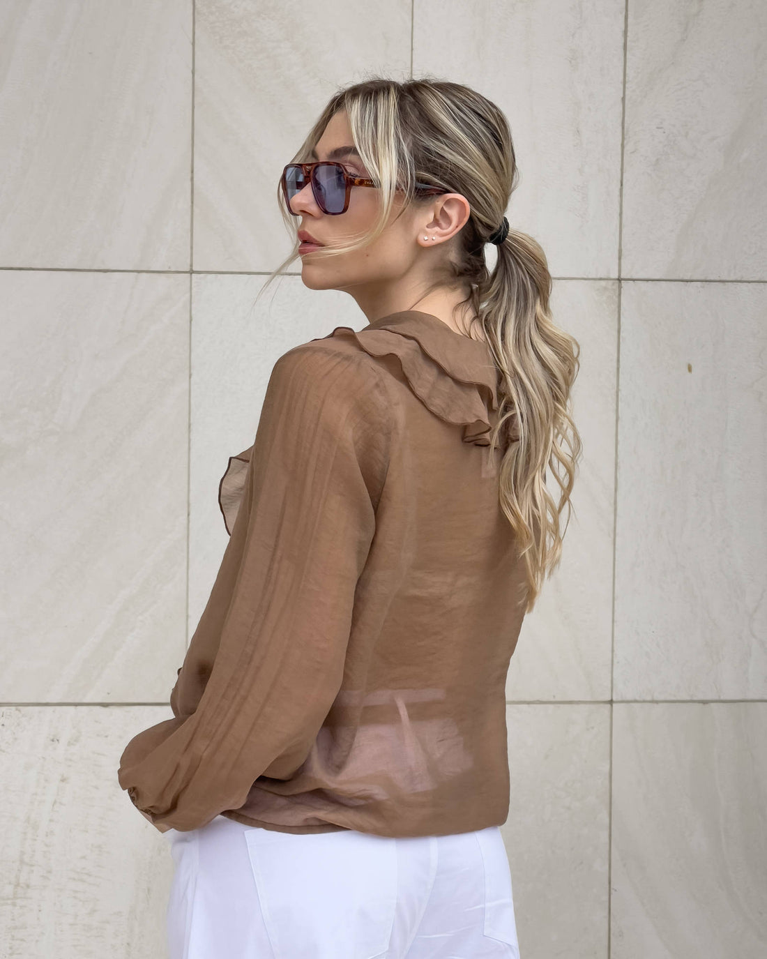 BLUSA ROUCHES OPHELIA CARRUBO