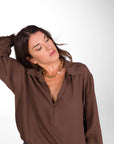 CAMICIA GIGLIO CHOCO