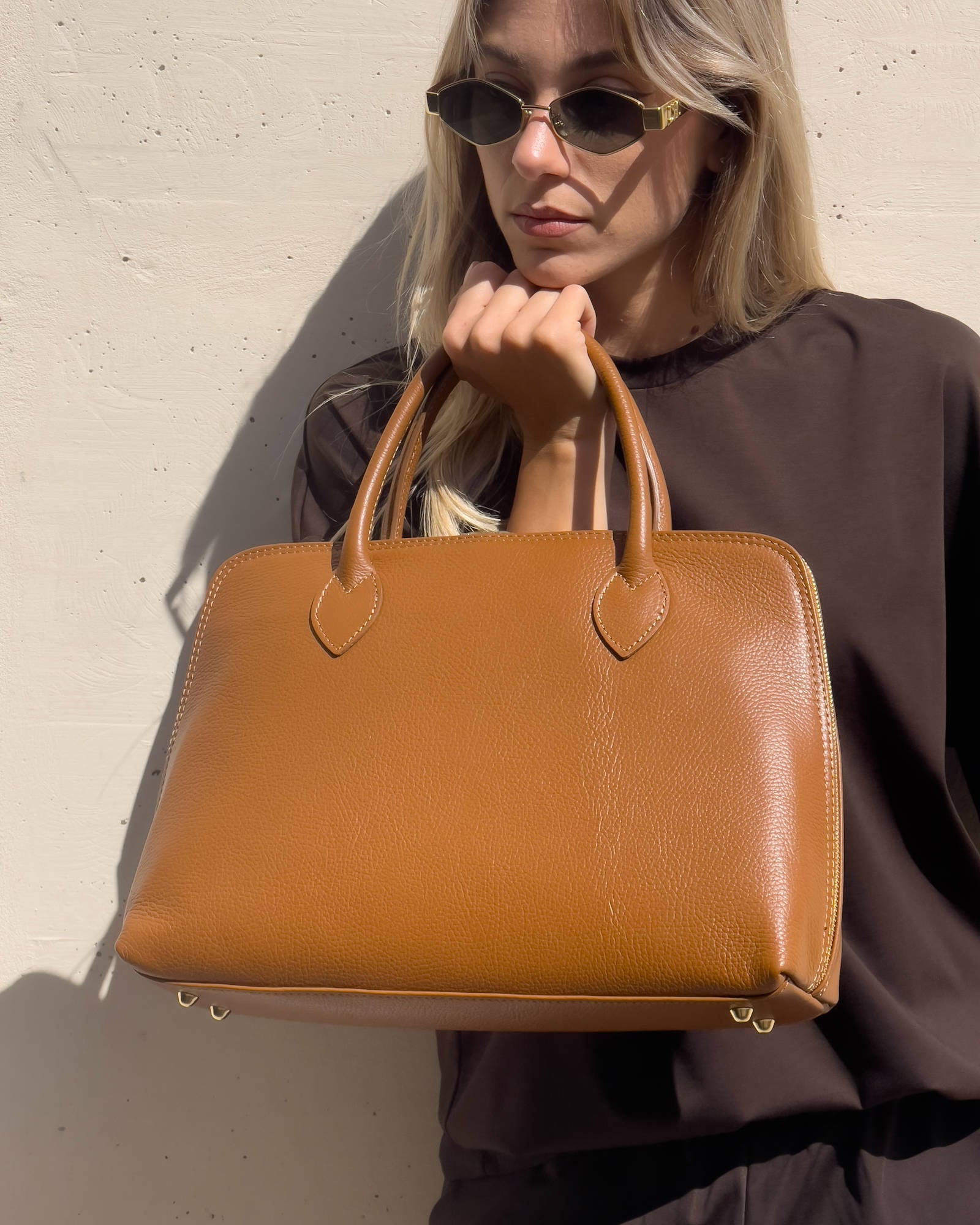 BORSA IN PELLE LUNA CUOIO