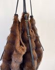 BORSA ECOPELLICCIA ANNA MARRONE