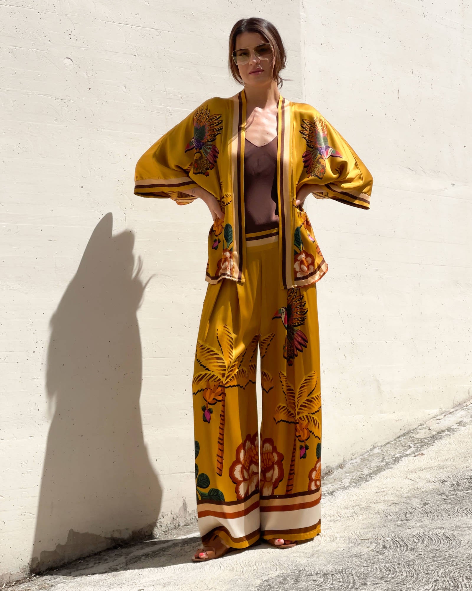 PANTALONE PALM SENAPE