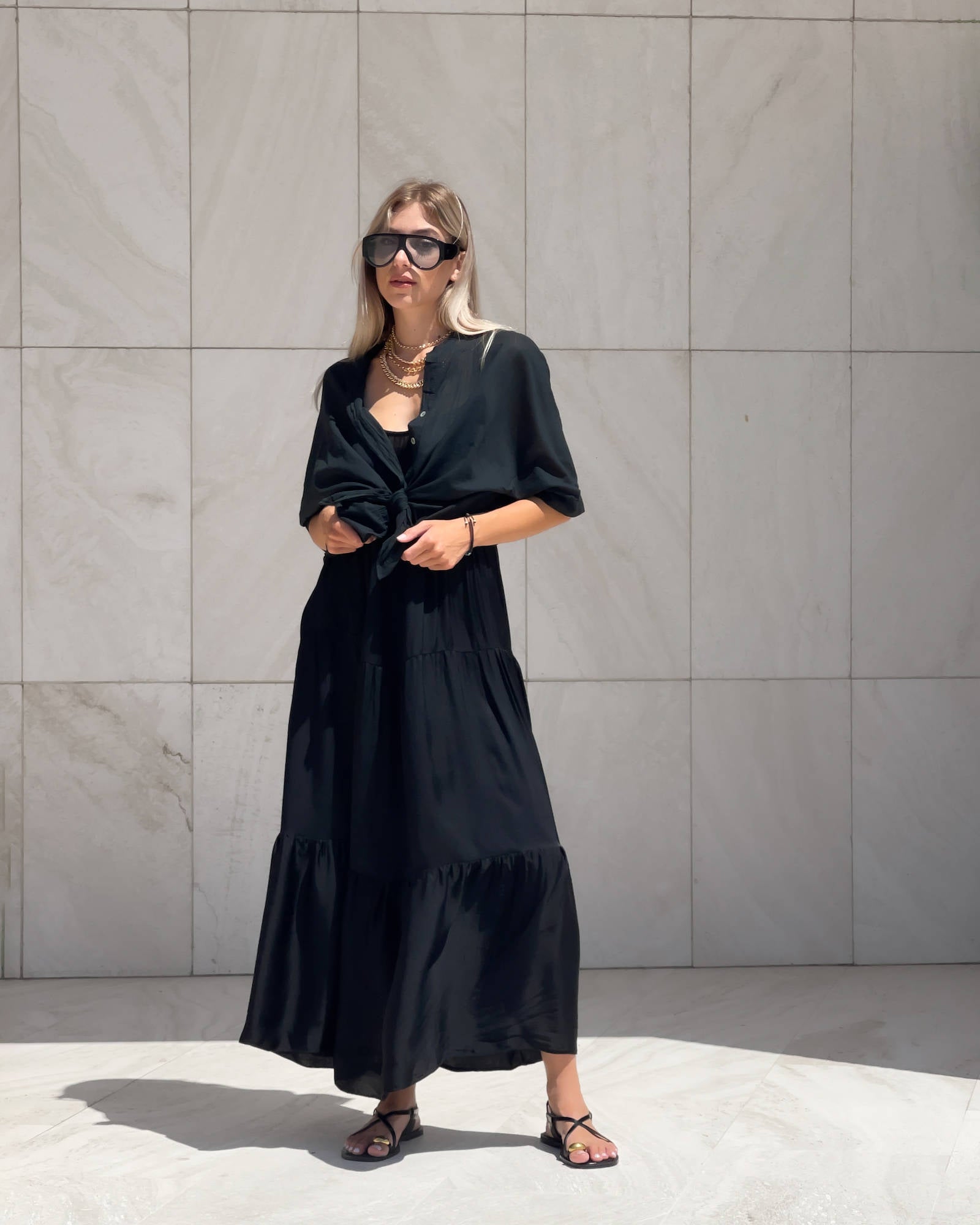 LONG DRESS DAFNE NERO
