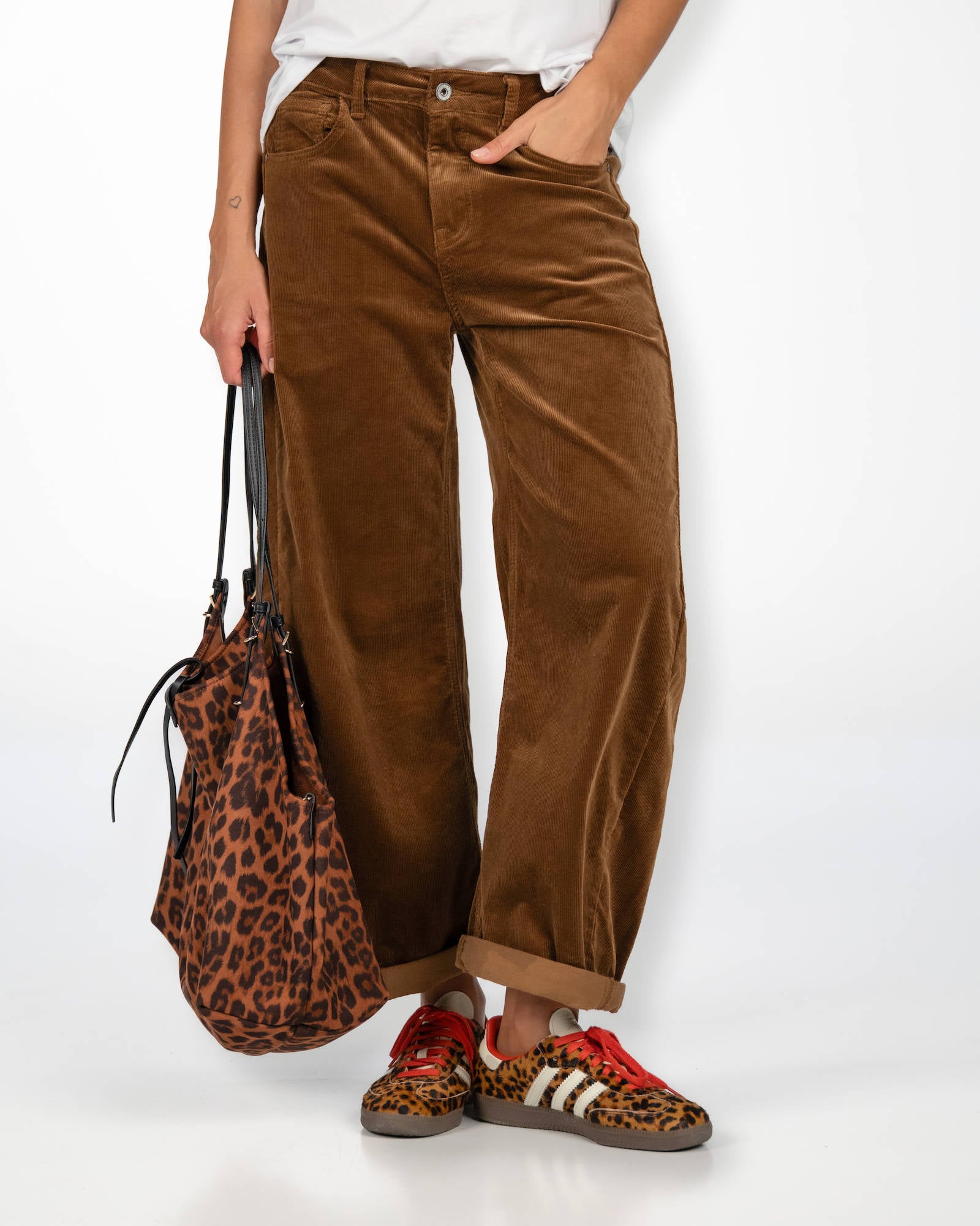 PANTALONE VELLUTO IRISH CACAO