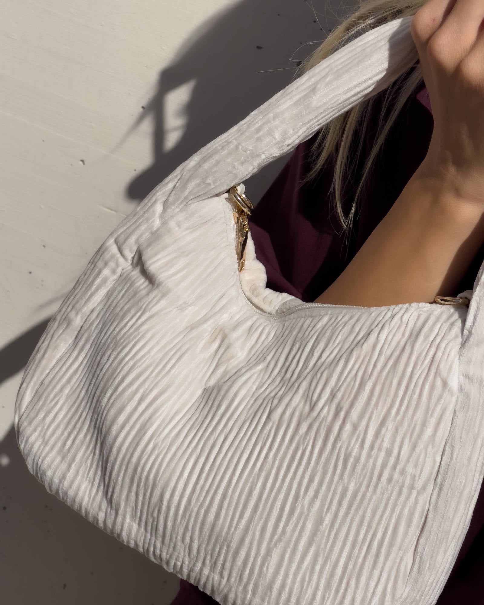 BORSA A MANO VELINA CREAM IVORY