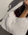 BORSA A MANO VELINA CREAM IVORY