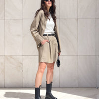 CAMICIA IN LINO VISCOSA MISTRAL CAMEL