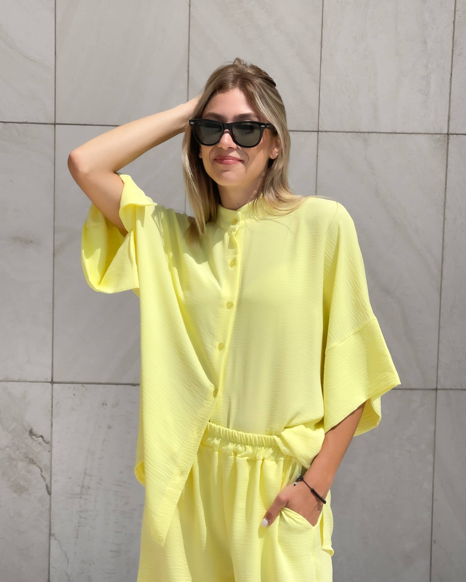 COMPLETO PAROS SHORT GIALLO