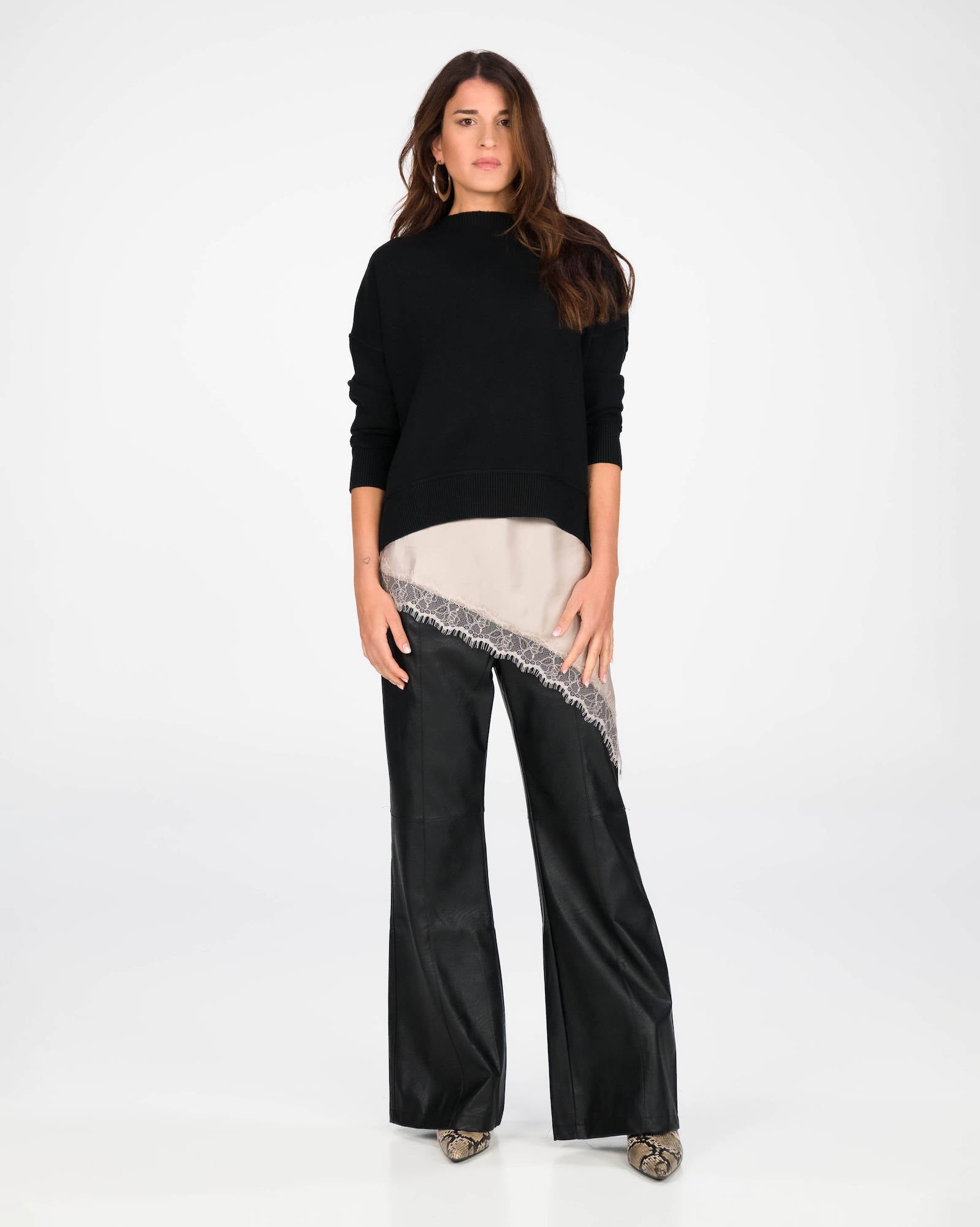 PANTALONE ECOPELLE PETER NERO