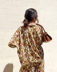 CAMICIA LEONA IN POPELINE DI VISCOSA OLIO