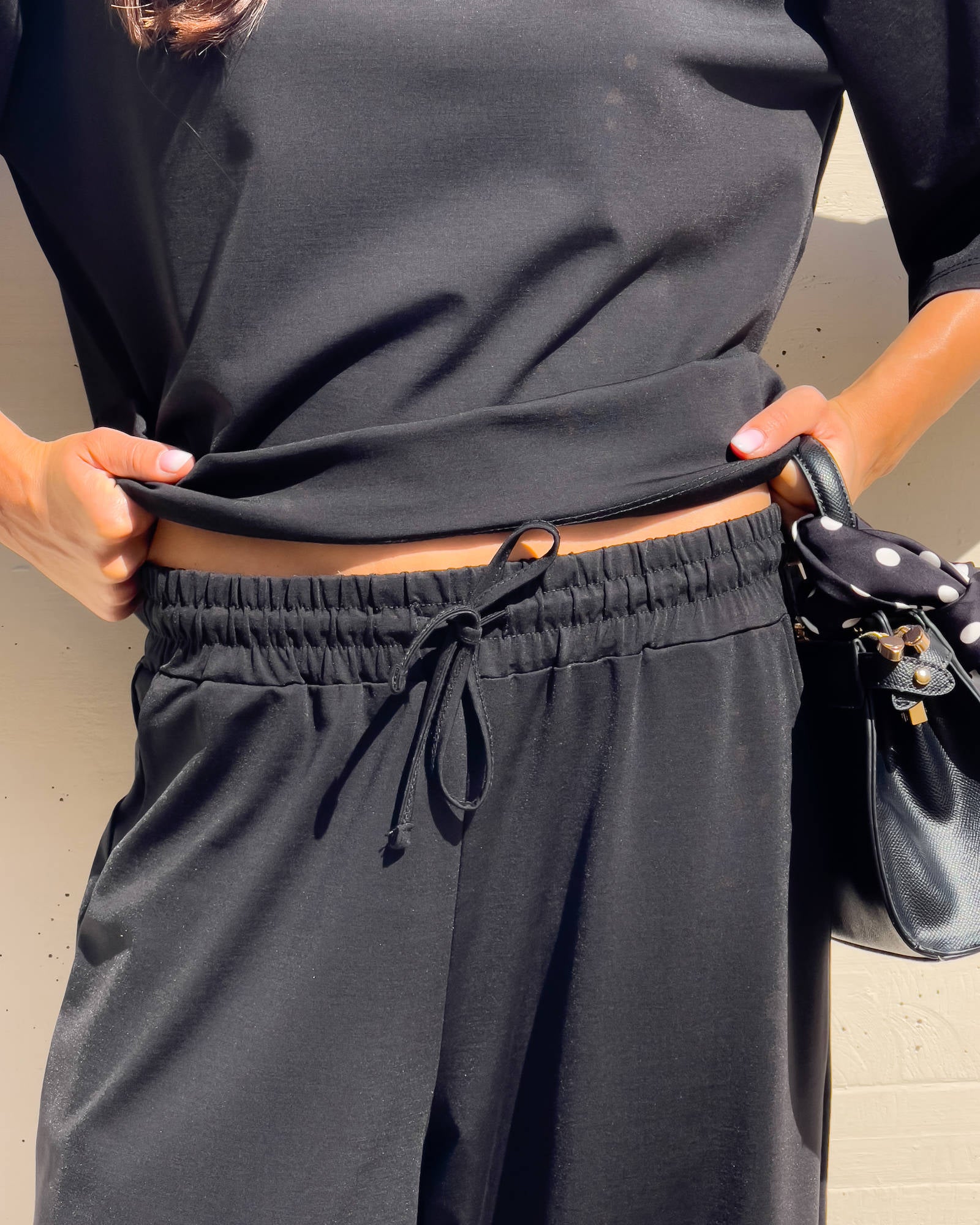 PANTALONE PALAZZO MOLINA NERO