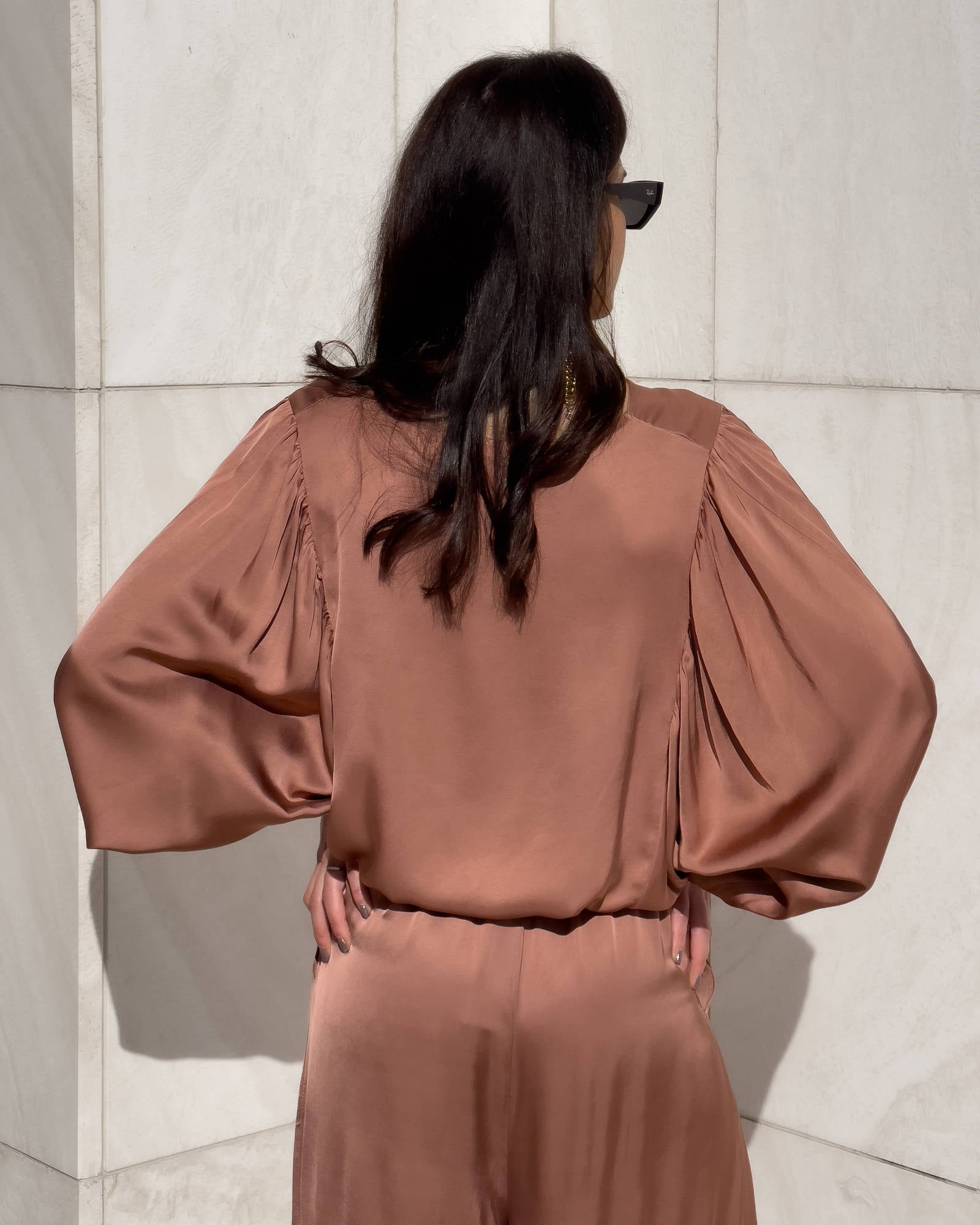 BLUSA SATIN JADE' CASTAGNA