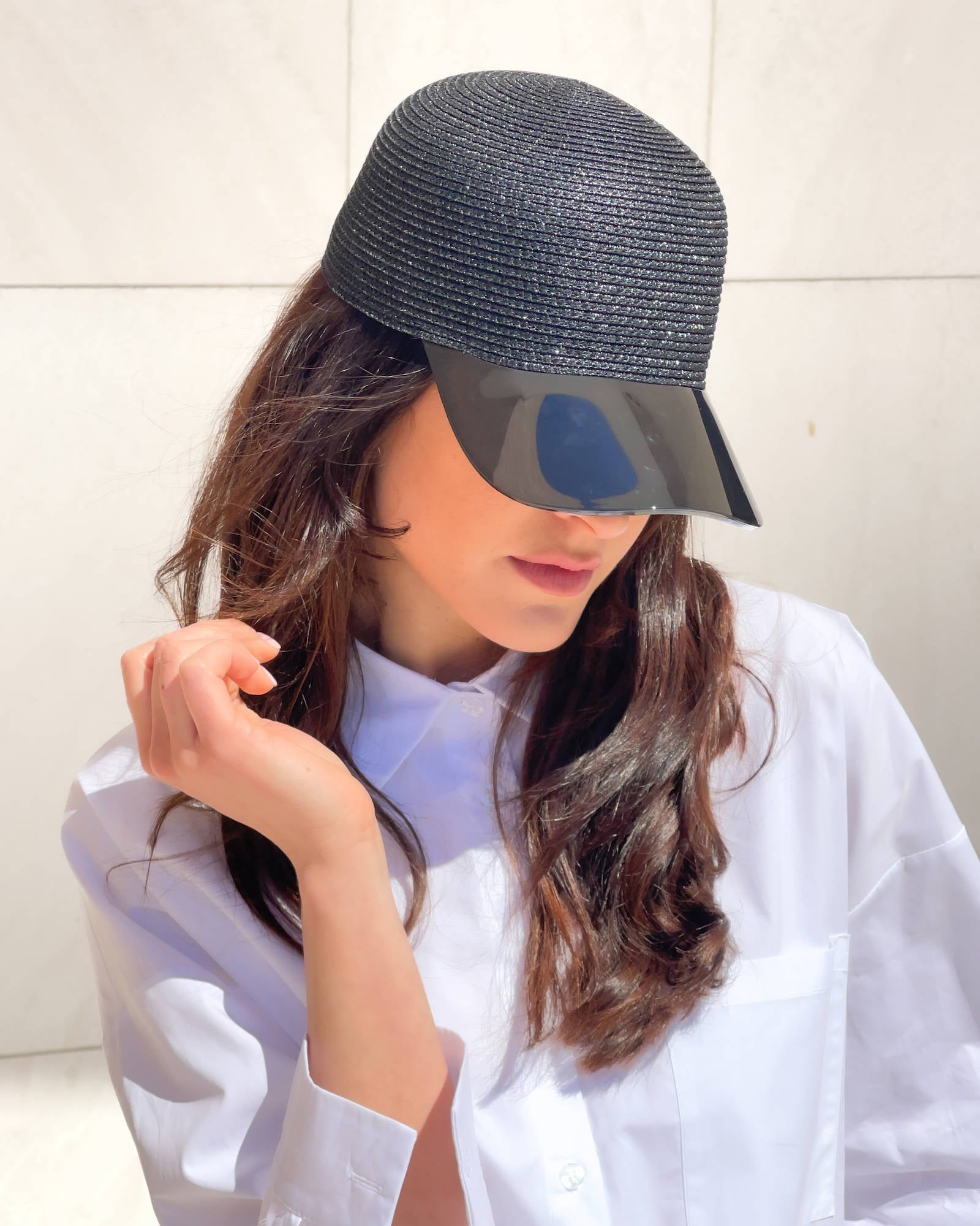 CAPPELLO VISIERA PLEXI NERO