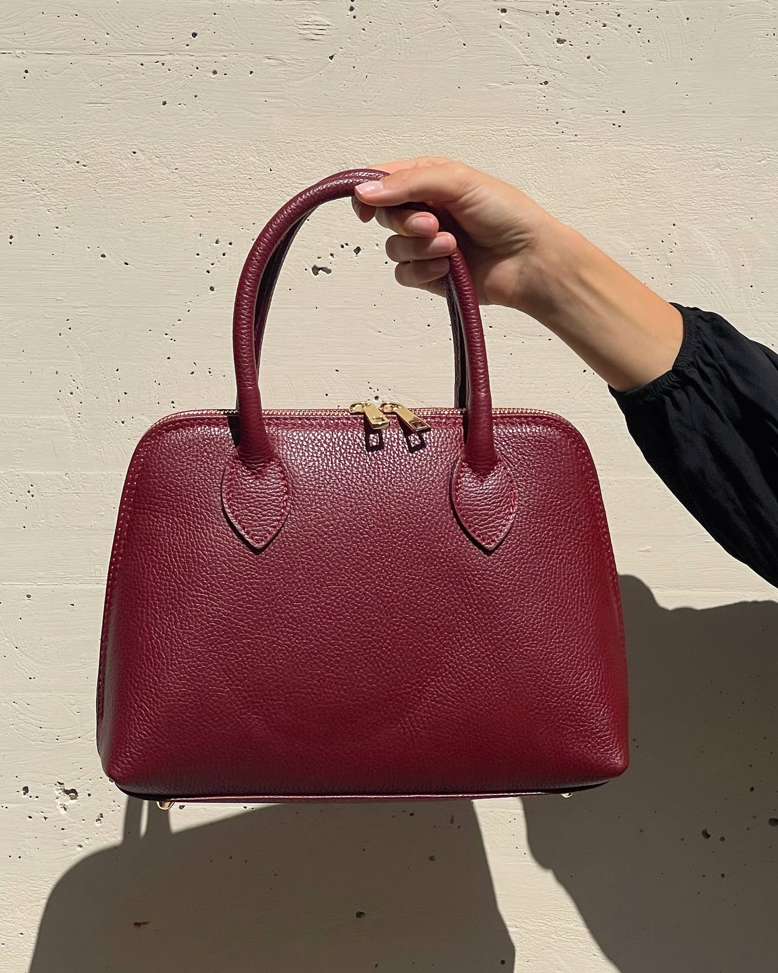 BORSA IN PELLE CHIAYA BURGUNDY