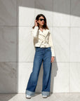 GIUBBINO ECOPELLE CHARLOTTE OFF WHITE