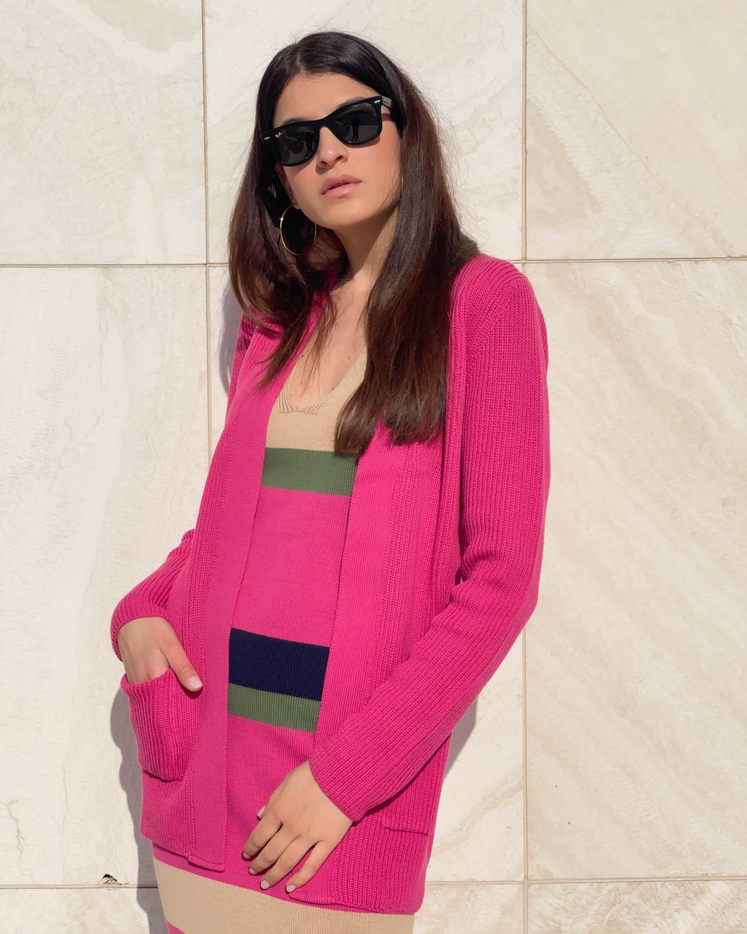 GIACCA IN MAGLIA KONTATTO PINK