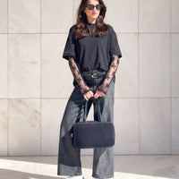 T-SHIRT PARFAIT CON PIZZO NERO