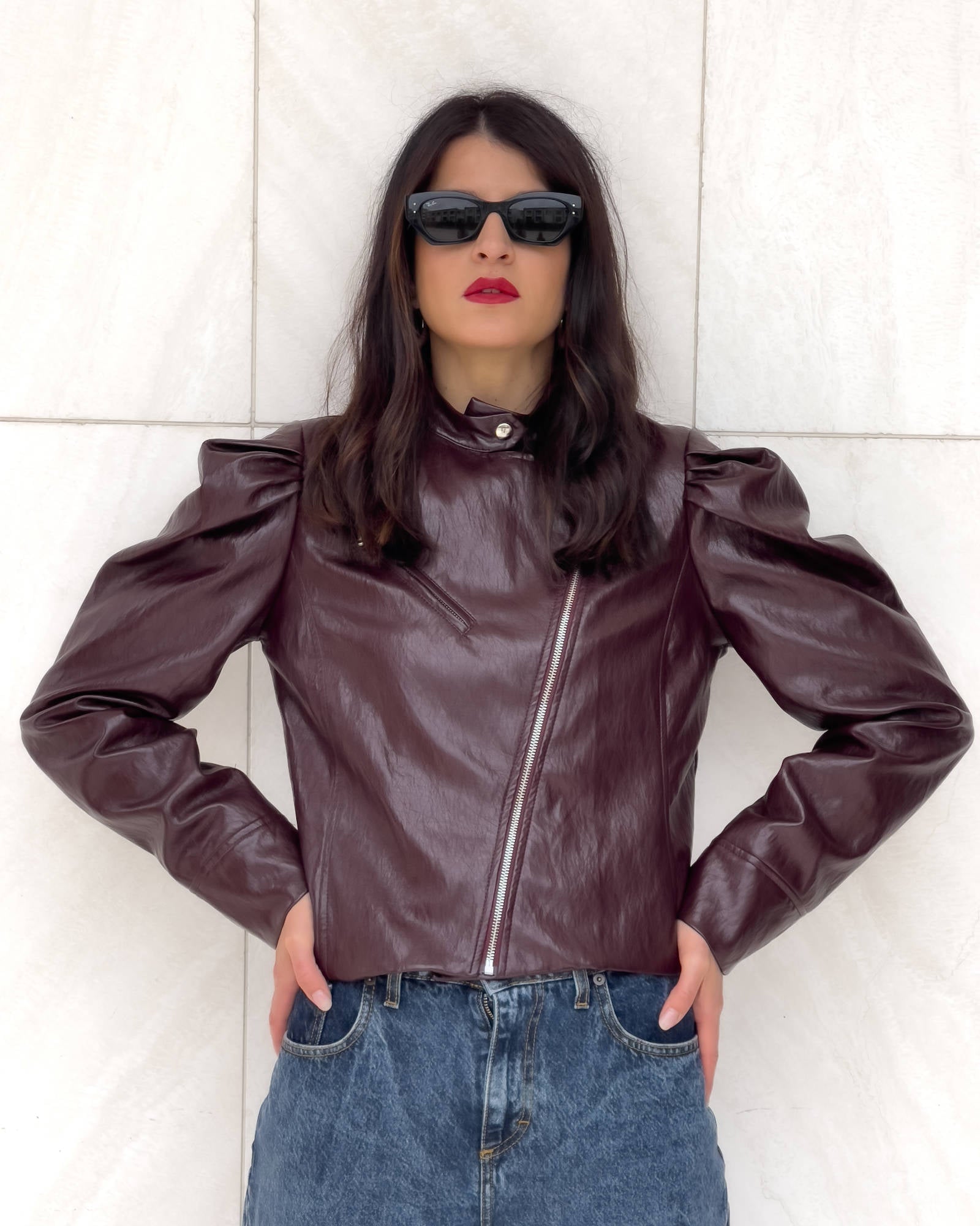 GIACCA ECOPELLE RANDY BORDEAUX