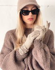 GUANTI LUNGHI VELOUR TAUPE