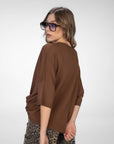 MAGLIA IN VISCOSA LIVELY MARRONE