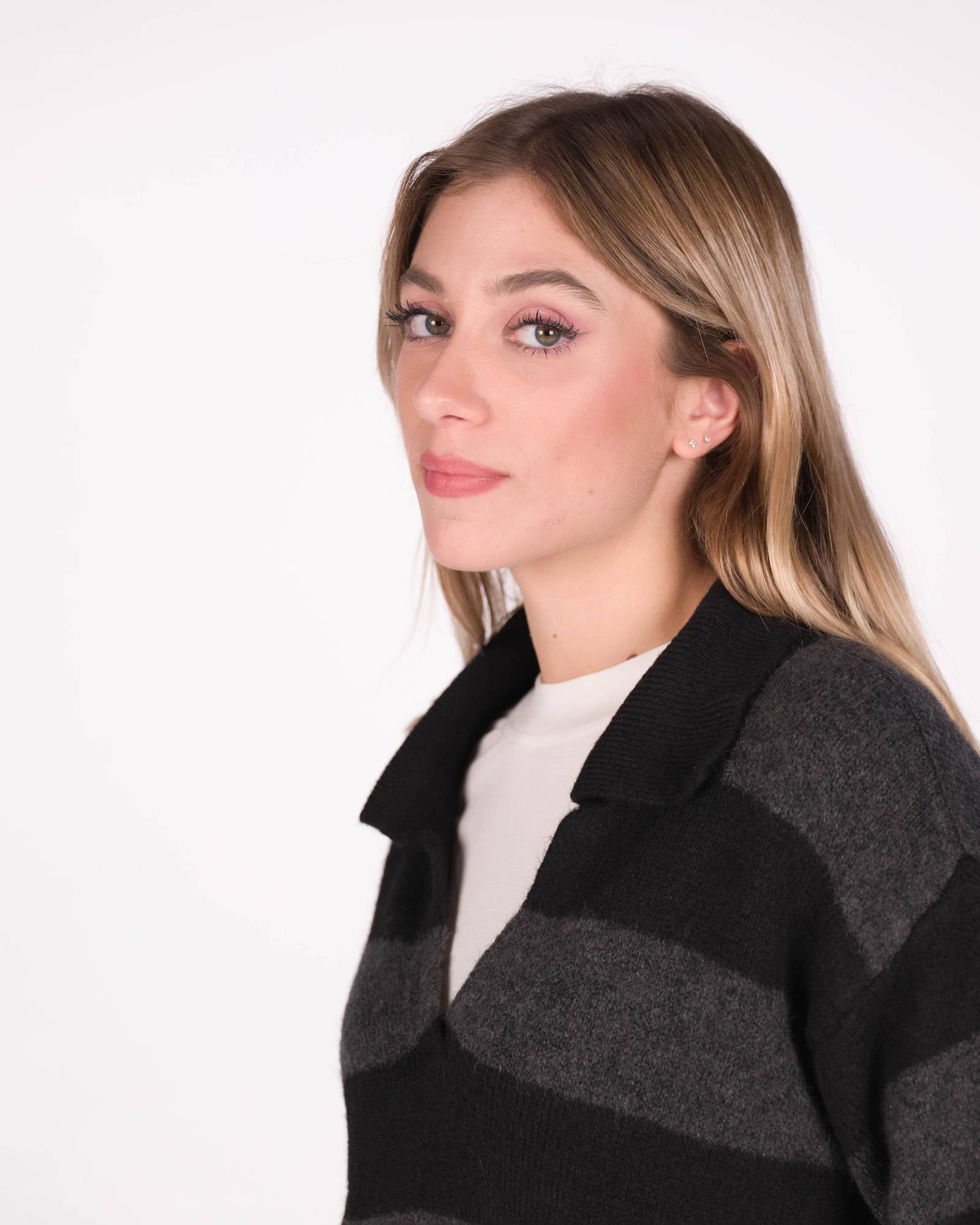 PULL JENNY NERO GRIGIO