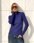 DOLCEVITA IN MAGLIA FINE BLU