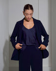 TOP CANOTTA NORA IN SATIN NIGHT