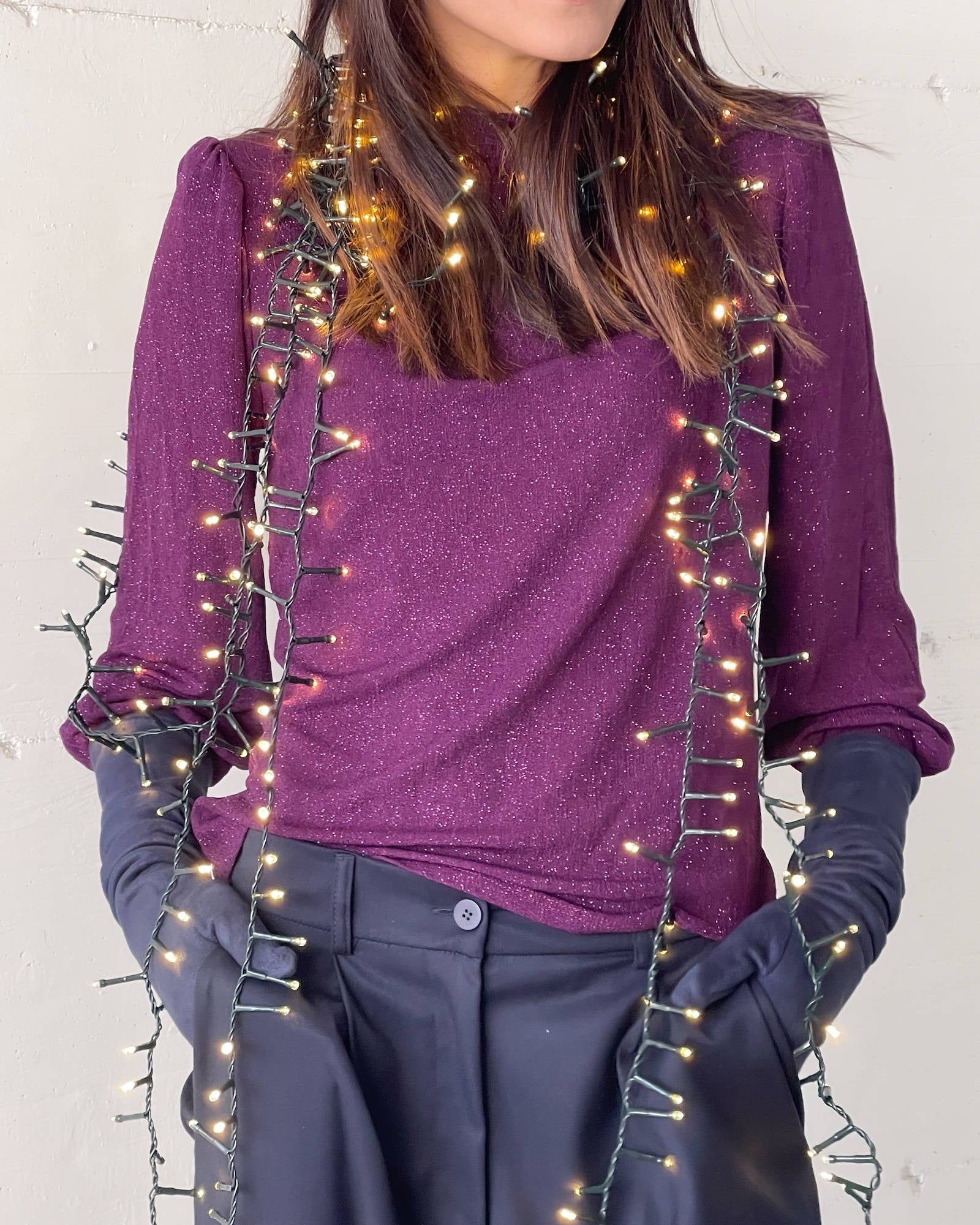 TOP CON SPALLINE ANASTASIA GRAPES