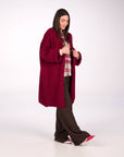 MAXI CARDIGAN COMFY BORDEAUX