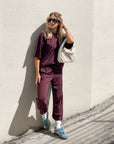 PANTALONE JOGGER AMBER VINO