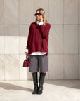 PULL KIARA IN VISCOSA CALDA BORDEAUX